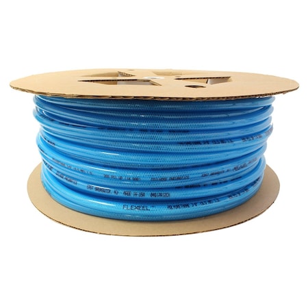 Coilhose Pneumatics Flexeel Hose, 1/4in x 500ft, Without Fittings, Transparent Blue PFE4500T